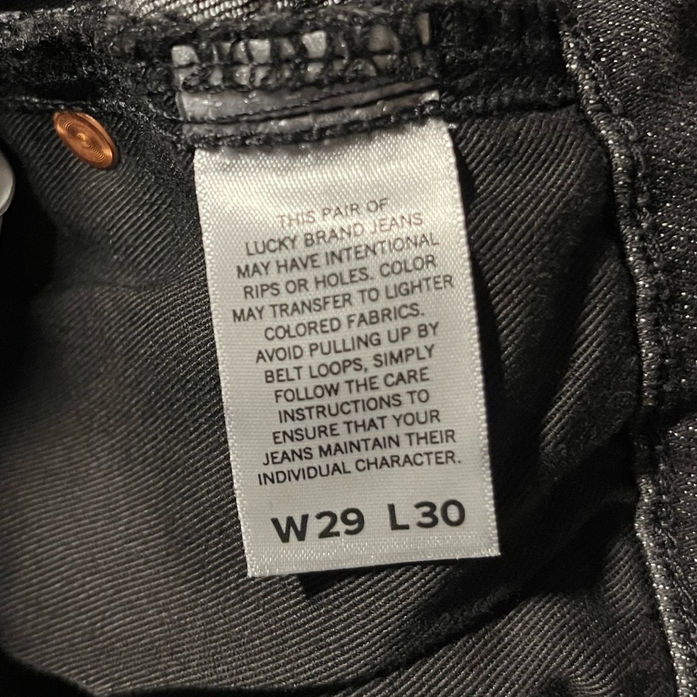 NWT Lucky Brand Slim Fit Coolmax Dark/ black wash denim W29 L30 - Picture 11 of 14